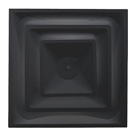Drop Ceiling HVAC Supply Grille - For T-Bar Lay-In - 2 Coned - 24  x 24  - For 10  Vent Connection - Black