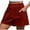 Red, variant on aidice Womens Cotton Linen Shorts Elastic High Waisted Lightweight Shorts Summer Casual Solid Basic Shorts with Pockets