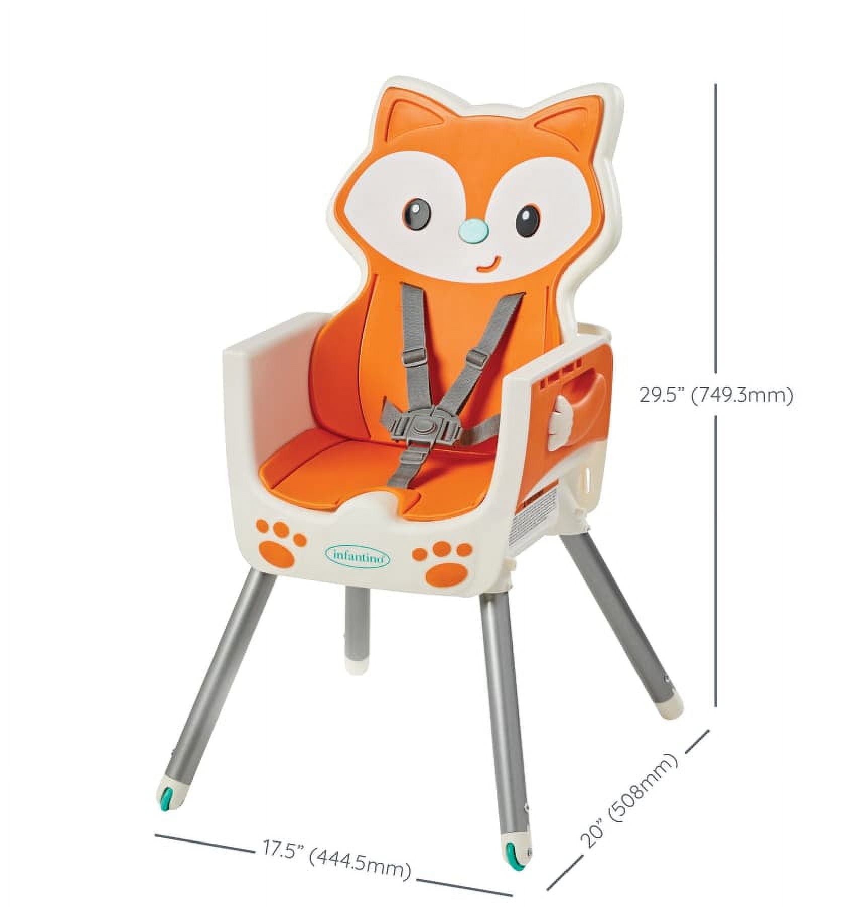 Grow-With-Me 4-in-1 Two-Can-Dine Feeding Booster Seat, Fox – Infantino