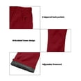 thumbnail image 6 of Little Donkey Andy Mens Waterproof Breathable Rain Pants Lightweight Quick Dry Stretch Golf Hiking Pants Red 2XL, 6 of 7