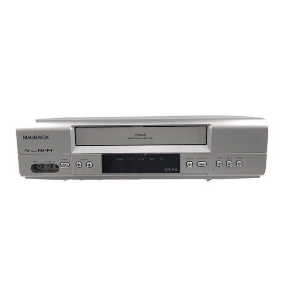 Magnavox MVR650 4-Head Hi-Fi VCR Player w/ Original Remote, Manual, A/V Cables, & HDMI Converter (Good)
