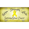 thumbnail image 1 of Sarcoma Ruban Osseux pour Cancer Plaque d'Immatriculation en Métal, 1 of 1