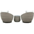 thumbnail image 5 of Steve Silver Adeline Wicker Patio Conversation 3 Piece Set, Driftwood Gray, 5 of 11