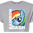 thumbnail image 3 of My Little Pony - Character Block Rainbow Dash - Junior's Cropped Tee, 3 of 5
