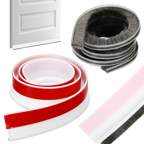 FONDOTIN White TPE Door Draft Stopper and Soundproof Seal Strip for Home Use, Noise Reduction, , Weatherproof