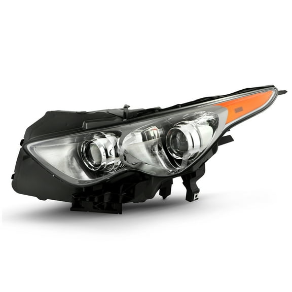 AKKON - Fits 2009-2017 FX35 FX37 FX50 QX70 [HID Type] w/Sport Package w/o AFS Black Headlight Driver Left Side