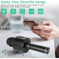 thumbnail image 3 of Micrófono inalámbrico Bluetooth Karaoke para niños (negro), grabador de altavoz portátil 5 en 1, radio FM de mezcla ajustable, adecuado para niños adultos fiesta de cumpleaños KTV Navidad JM, 3 of 5
