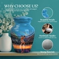 thumbnail image 3 of SABURIAL Basketball Urns for Burial - Cremation Mini Urn for Adult Male & Female Ashes - Beautiful Human Remains Urn - Small Memorial Urns for Adult Ashes - 3 Inch Small - Pack of 1, 3 of 7