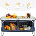 thumbnail image 5 of Folding Camp Table with Storage - Portable Outdoor Picnic Table - Compact Design for Camping, Tailgating & Backyard (Lightweight & Durable), 5 of 8