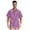 Purple Frangipani Jungle, variant on Men's Casual Button Down Shirts Short Sleeve Summer Hawaiian Beach Shirt, Midnight Tropical Hibiscus
