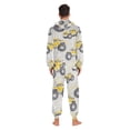 thumbnail image 4 of FORMRS Onesies Pajama for Adults Unisex Hoodie Winter Jumpsuit One Piece Sleepwear, Sizes S-2XL, Trucks Pattern, 4 of 7