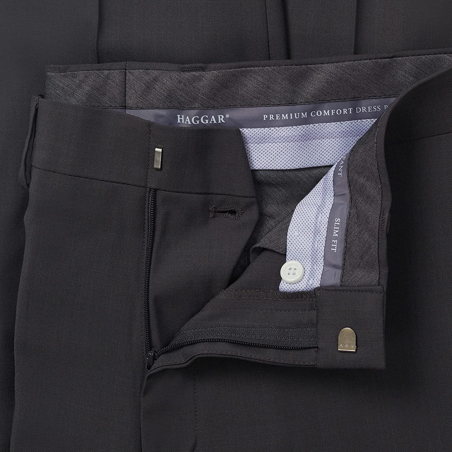 Haggar Mens Premium Comfort Stretch Slim Fit Dress Pant - Walmart.com