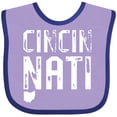 thumbnail image 3 of Inktastic Cincinnati, Ohio Distressed Font Boys or Girls Baby Bib, 3 of 4