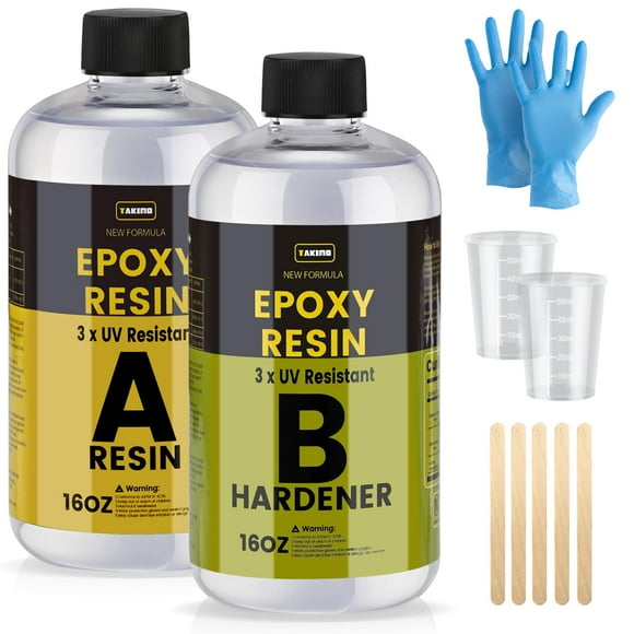 Kit de resina epoxi TAKIMO 946 ml 3 × resistente a los rayos UV para revestimiento y fundición