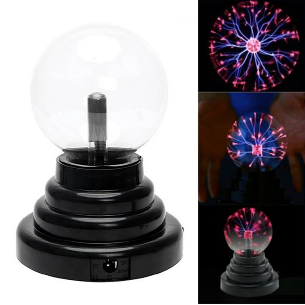 Magic Plasma Ball,Touch & Sound Activated Plasma Globe Interactive ...