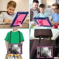 thumbnail image 2 of Kebiory Case for Onn 12.1 Inch Pro Tablet 2024 Model/Onn 12.1" Tablet Pro 100146663 Case,Shockproof Kids Case with Shoulder Strap for Walmart Onn 12.1" Tablet Pro (2024 Model:100146663)(Navy/Pink), 2 of 7