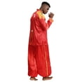 thumbnail image 4 of Aislor Mens 2Pcs Hippie Music Star 1960s Halloween Xmas SGT Sergeant Pepper Jacket with Pants Red S, 4 of 7