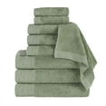 thumbnail image 3 of Superior Rayon from Bamboo Soft Modern 9-Piece Towel Set, Green, 3 of 13