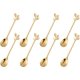 thumbnail image 1 of Gold Plated Stainless Steel Mini Coffee Espresso Spoon, Set of 8, 4.9 inch (Gold spoons), 1 of 4