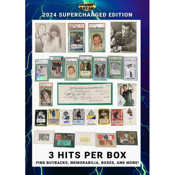 Super Break 2024 Supercharged Edition Trading Card Box (3 Items Per Box)