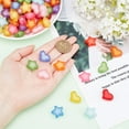 thumbnail image 4 of EIGTHTAIL 200pc Transparent Acrylic Beads Frosted Flower Mixed Color, 4 of 6