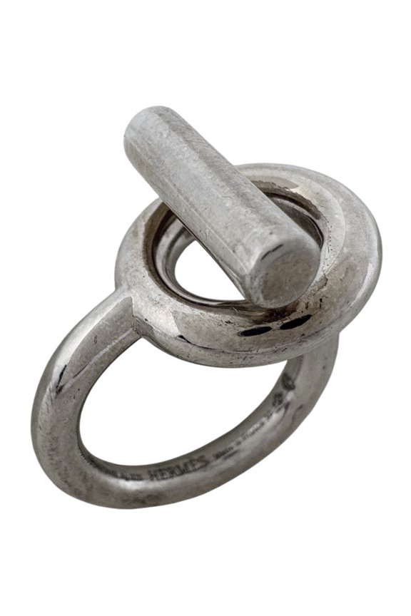 Pre-Owned Hermes Echapp MM Ring, 925 Sterling Silver, Women's