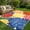 Red Floral, variant on Arenarug 5'x8' Tropical Floral Outdoor Rug, Washable Waterproof Chenille Carpet for Patio Deck Porch Living Room, Rainbow