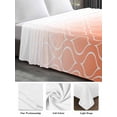 thumbnail image 5 of Queen Size Flat Sheet Only, Morocco Orange Soft Brushed Microfiber Bed Sheets, Modern Geometric Gradient Simple Hotel Quality Breathable Bedding Top Sheet, Easy Care, 90"x102", 5 of 9