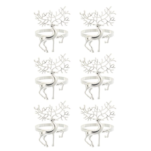 Shisuyan Delicate Napkin Ring Silver 6Pcs