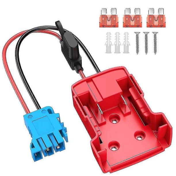 Adaptador para batería Power Wheels con conector de mazo de cables, cable de 12 AWG con fusible de 40 A para Peg-Perego s202412246022