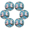 thumbnail image 3 of 1PC Place Mats Owls on Floral Branch Round Placemat Heat-Resistant Placemats Dining Table Mat Circle Shape 15.4" for Kitchen/Dinner/Party/Restaurant Home Decor Gifts, 3 of 7