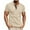 Khaki, variant on WAVSUF Lapel Polo Shirt for Mens Soft Pique Polos Stand-Up Collar T-Shirt Wine Size L