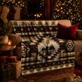 thumbnail image 3 of Southwestern Geometric Mountain Medallion, Peaceful Mountain Lake Scene, Warm Flannel Blanket for Cabin and Lodge, Outdoor Lovers Thanksgiving Gift, Artistic Home Decor, 3 of 9