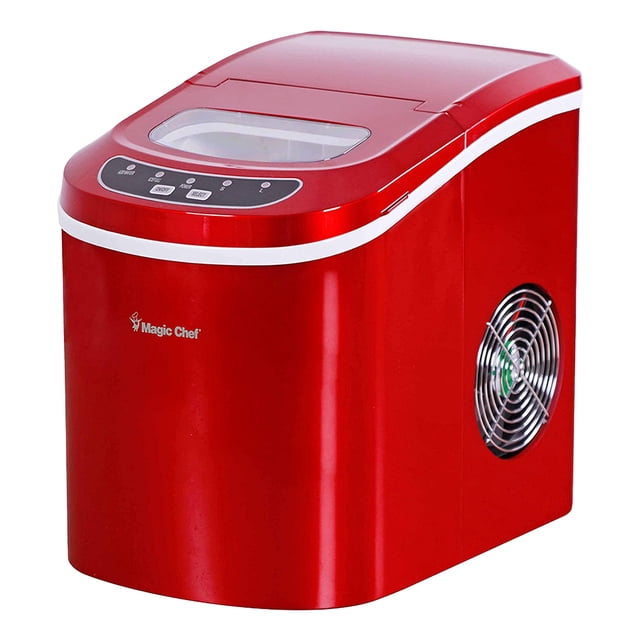 Magic Chef MCIM22R Machine à Glaçons Portable de Comptoir 27lb, Acier Inoxydable