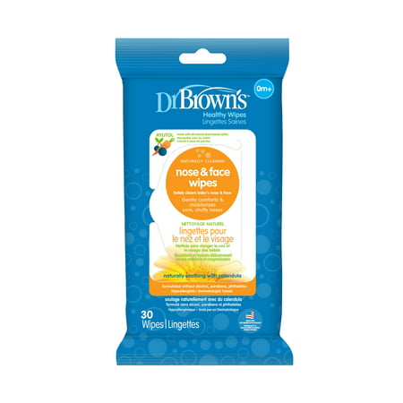 Dr. Browns - Healthy Wipes Naturally Cleaning Nose & Face 0m+ Naturally Soothing with Calendula - 30 Wipe(s)