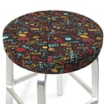 thumbnail image 3 of Balery BBQ Barbecue Grill Fundas de asiento para taburete de bar redondo de tela de terciopelo ajustables que protegen de arañazos y manchas para sillas de 14 a 17 pulgadas.-13 inch, 3 of 7