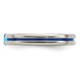 thumbnail image 5 of Edward Mirell Titanium Blue Topaz and Blue Anodized 4mm Band EMR168, 5 of 8