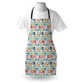 thumbnail image 3 of Floral Apron Polish Colorful Seasonal Foliage Pattern Traditional European Art Slavic Culture, Unisex Kitchen Bib Apron with Adjustable Neck for Cooking Baking Gardening, Multicolor, by Ambesonne, 3 of 3