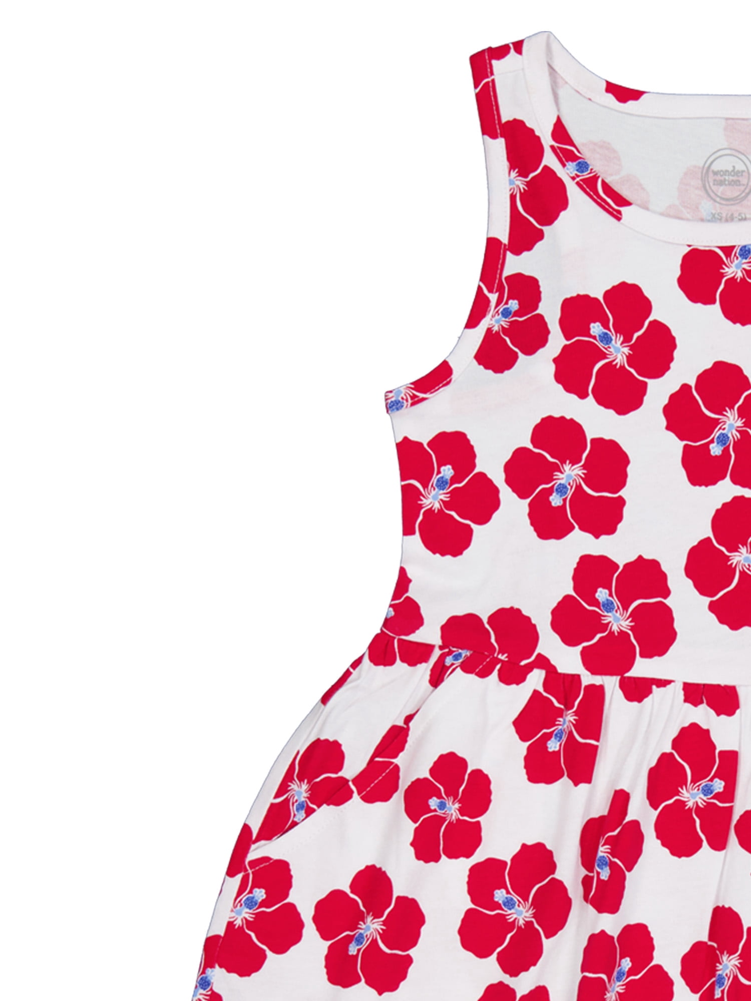 Wonder Nation Girls Play Dress and Short 2 Piece Set, Sizes XS-XLP