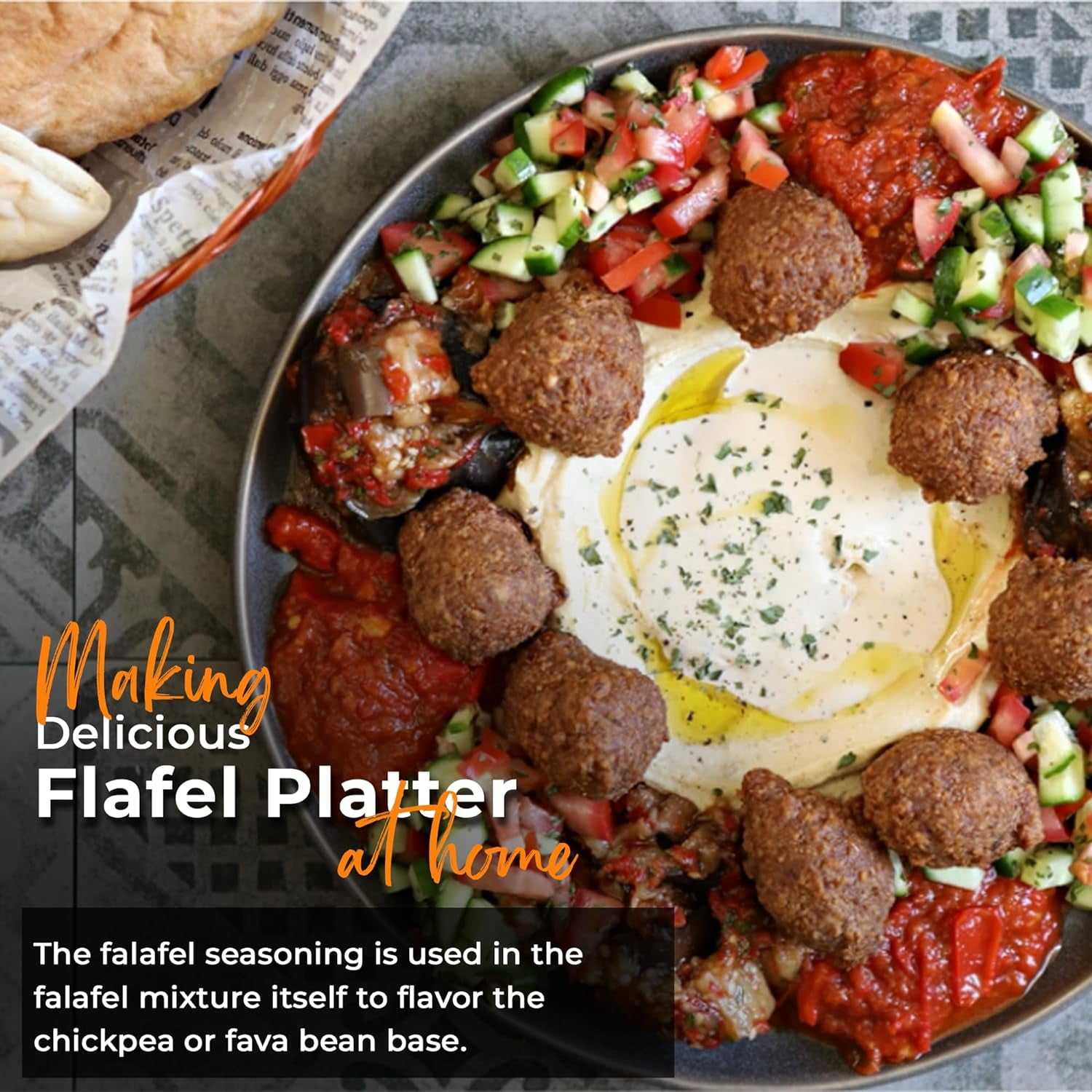 NY SPICE SHOP Falafel Seasoning Mix - 1 Pound - Seasoning Blend - Falafel Powder Mix