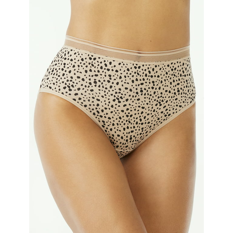 Joyspun Women's Cotton Brief Panties, 6-Pack, Sizes M to 3XL
