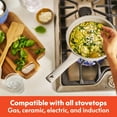 thumbnail image 7 of 7 Piece Cookware Set with EverGood Ceramic Nonstick Coating, Dishwasher Safe, Oven Safe, All Stovetops Compatible, Glass Lids with Silicone Rims, Cool Touch Handles, 7 of 7