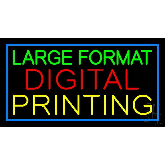 Large Format Digital Printing LED Neon Sign 13 x 24 - inches, Clear Edge Cut Acrylic Backing, with Dimmer - Bright and Premium built indoor LED Neon Sign for Computer & Electronics store decor.