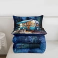 thumbnail image 5 of Erosebridal Kids Camper Queen Comforter Set For Travel Trailers,Country Adventure Theme Bedding Comforter Set For Boy,Reversible navy blue,3-Piece, 5 of 7