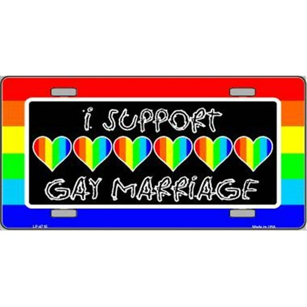 Smart Blonde Lp 4715 Support Gay Marriage Metal Novelty License Plate Walmart Com Walmart Com
