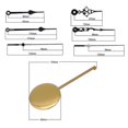 thumbnail image 5 of ZHAOCHENG Movimiento de reloj de cuarzo silencioso Mecanismos de reloj con agujas que funcionan con pilas Mecanismo de reloj de pared de eje corto y largo Reemplazo de motor Piezas de reparación de br, 5 of 5
