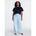 thumbnail image 2 of Time and Tru Women's High Rise Draped Utility Jeans, 30" Inseam, Sizes XS-XXXL, 2 of 6