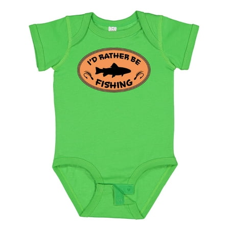 

Inktastic I d Rather Be Fishing Gift Baby Boy or Baby Girl Bodysuit