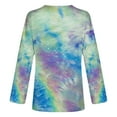 thumbnail image 5 of Womens under $10 2026 ! asdoklhq Womens Plus Size Tops,Women Printed Tie-Dye Hollow Out O-Neck Long Sleeve Casual Tee Tops Blouse, 5 of 5