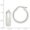 thumbnail image 3 of White Sterling Silver Earring Hoop Women'S 25 mm 8.5, 3 of 3